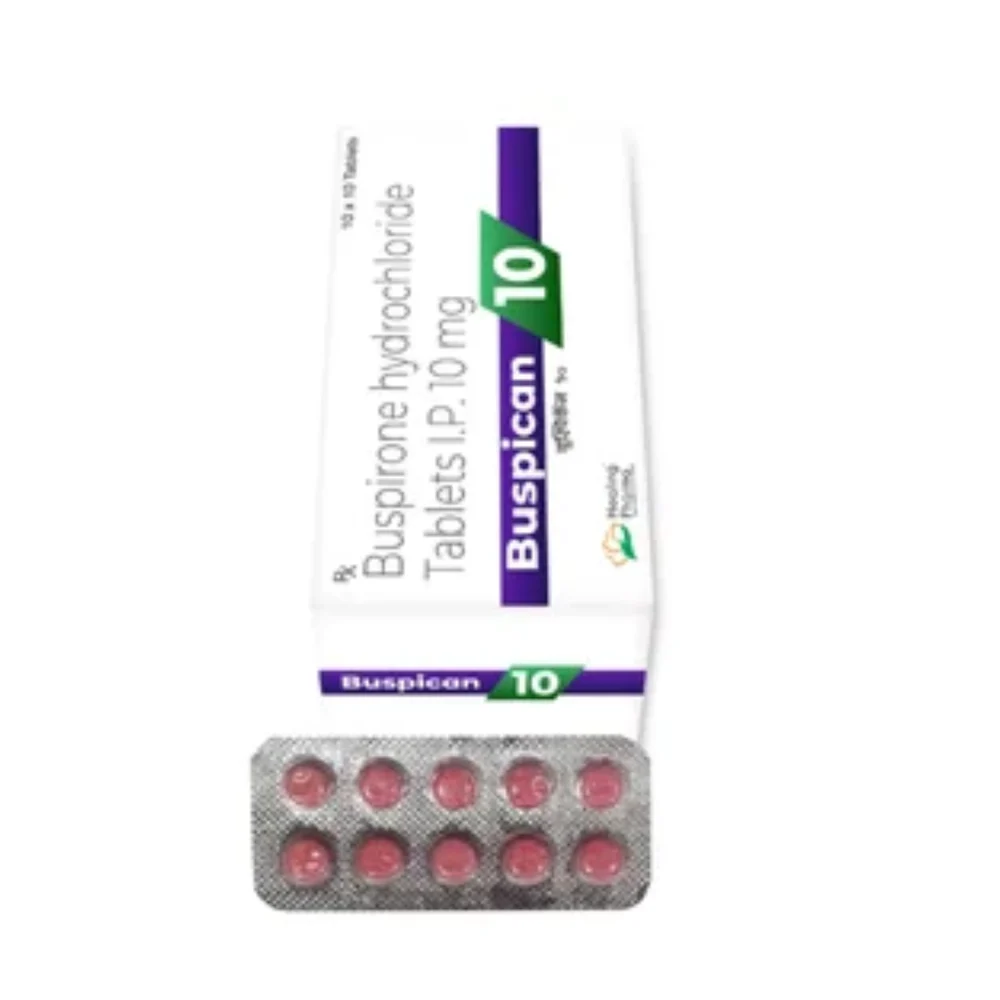 10 mg Buspican 10 Buspirone hydrochloride I.P. Tablets - Available in India