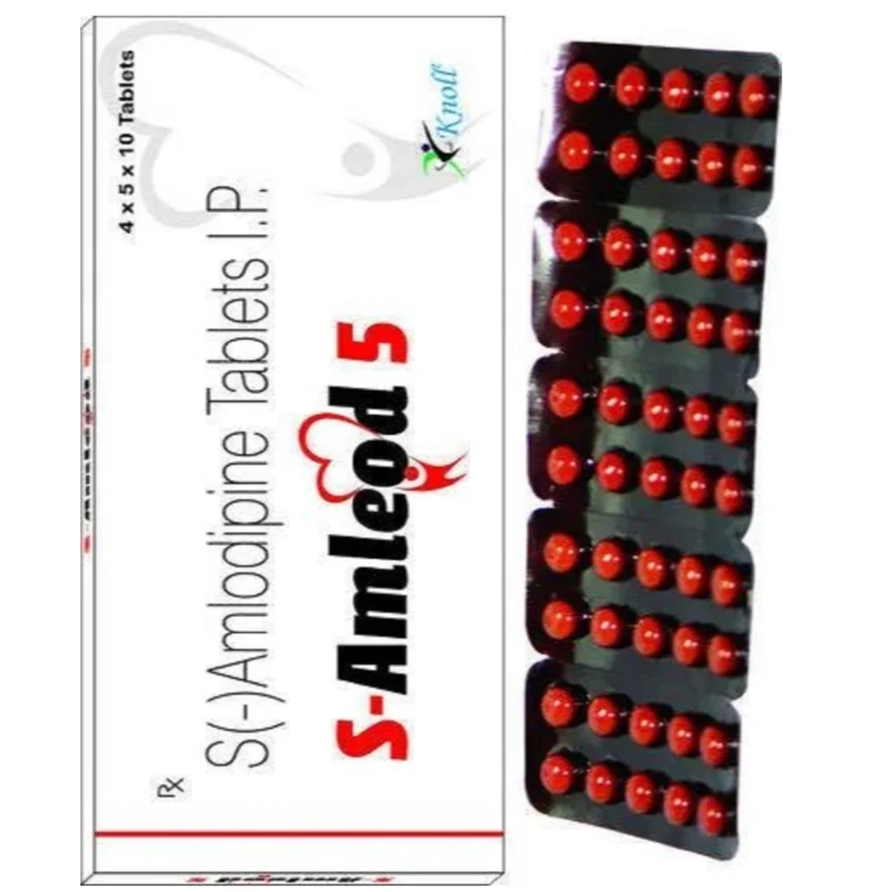 5 mg S-Amleod 5 S(-)Amlodipine I.P. Tablets - Available in India