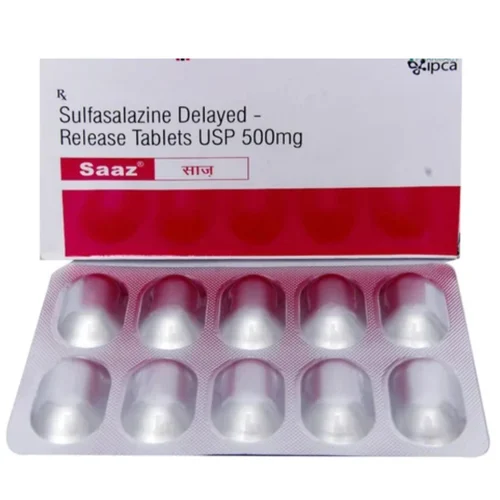 500 mg Saaz Sulfasalazine Delayed-Release USP Tablets - Available in India