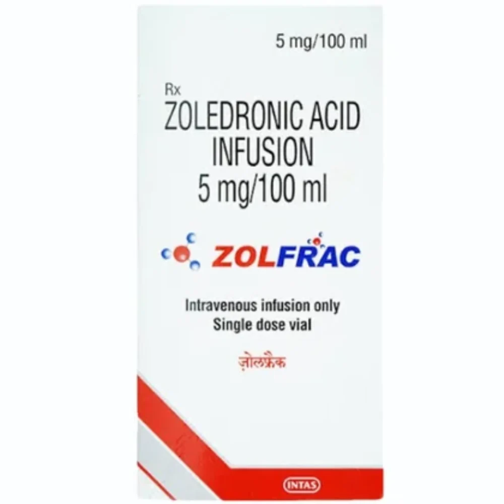 5 mg ZOLFRAC ZOLEDRONIC ACID INFUSION - Available in India