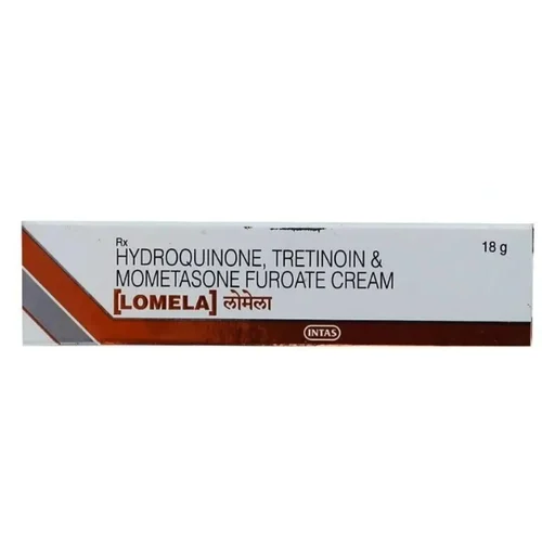 LOMELA HYDROQUINONE, TRETINOIN & MOMETASONE FUROATE CREAM - Available in India