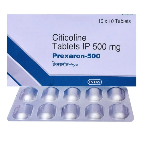 500 mg Prexaron-500 Citicoline IP Tablets - Available in India