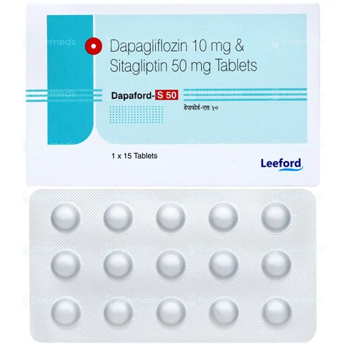 Dapaford-S 50 Dapagliflozin 10 mg & Sitagliptin 50 mg Tablets - Available in India