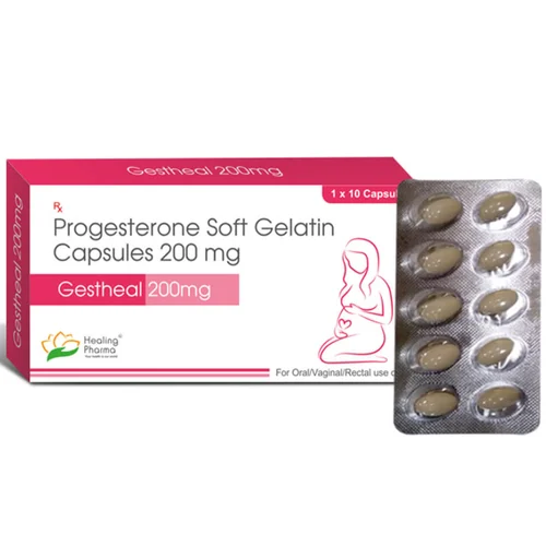 200 mg Gestheal 200mg Progesterone Soft Gelatin Capsules - Available in India