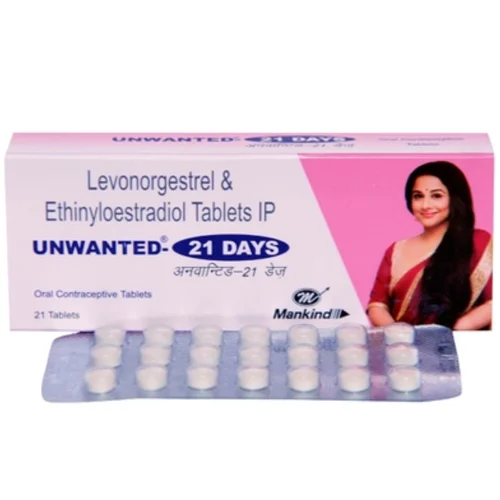 UNWANTED- 21 DAYS Levonorgestrel & Ethinyloestradiol IP Tablets - Available in India