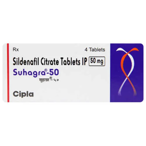 50 mg Suhagra-50 Sildenafil Citrate IP Tablets - Available in India