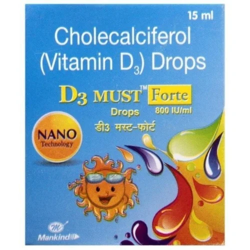800 IU D3 MUST Forte Cholecalciferol (Vitamin D3) Drops - Available in India