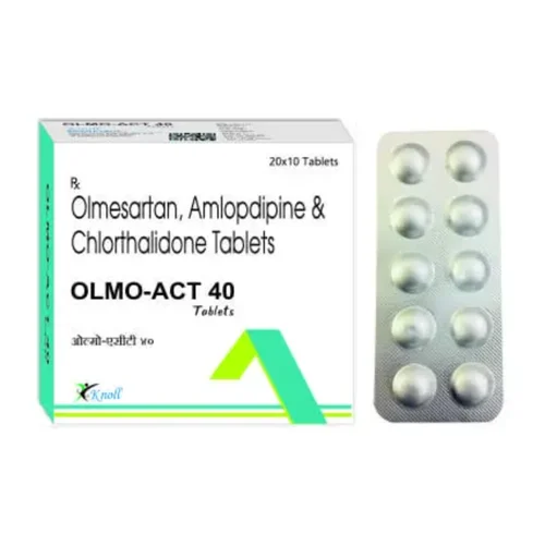 40 mg OLMO-ACT 40 Olmesartan, Amlopdipine & Chlorthalidone Tablets - Available in India