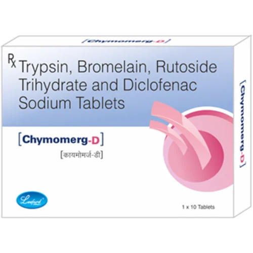 Chymomerg-D Trypsin, Bromelain, Rutoside Trihydrate and Diclofenac Sodium Tablets - Available in India